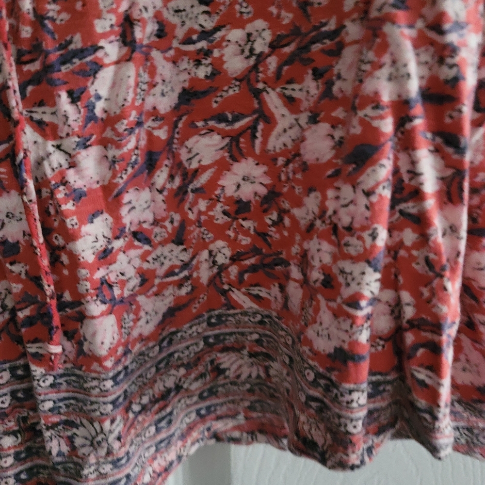 Lucky Brand Red Floral Women's Top - Picture 4 of 5